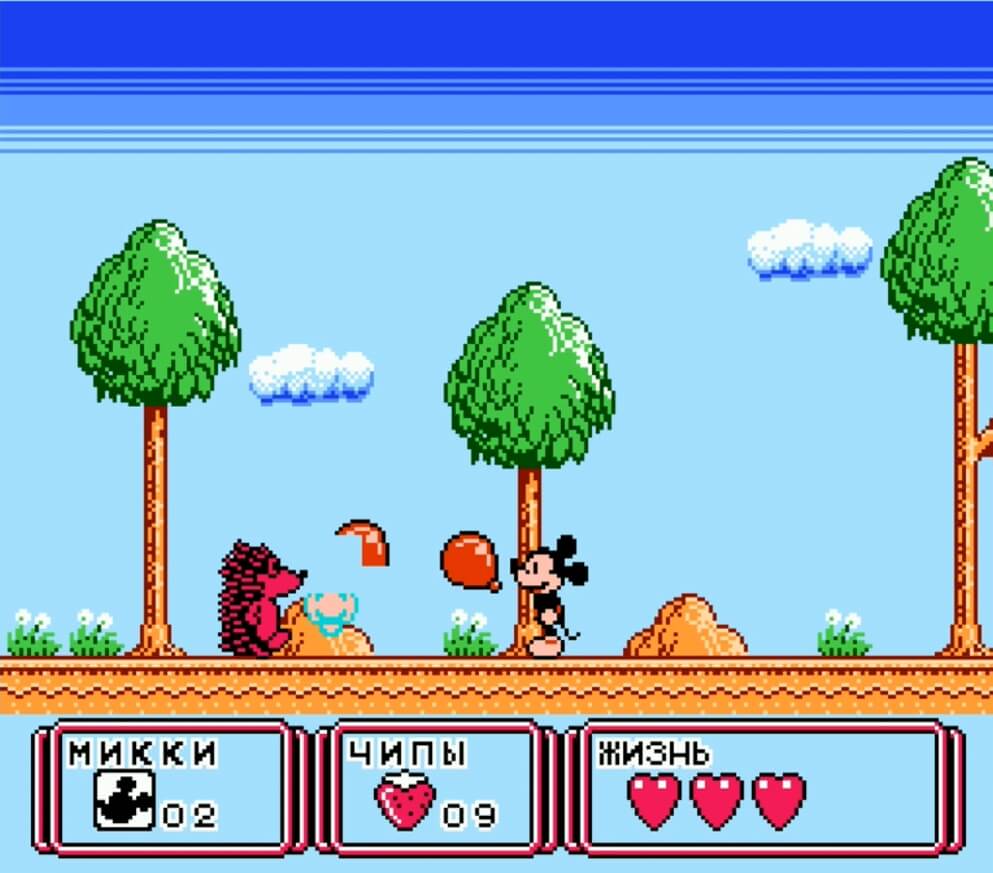 Mickey Mouse III Yume Fuusen - геймплей игры Dendy\NES